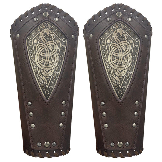 Viking Embossed Dragon Arm Guards