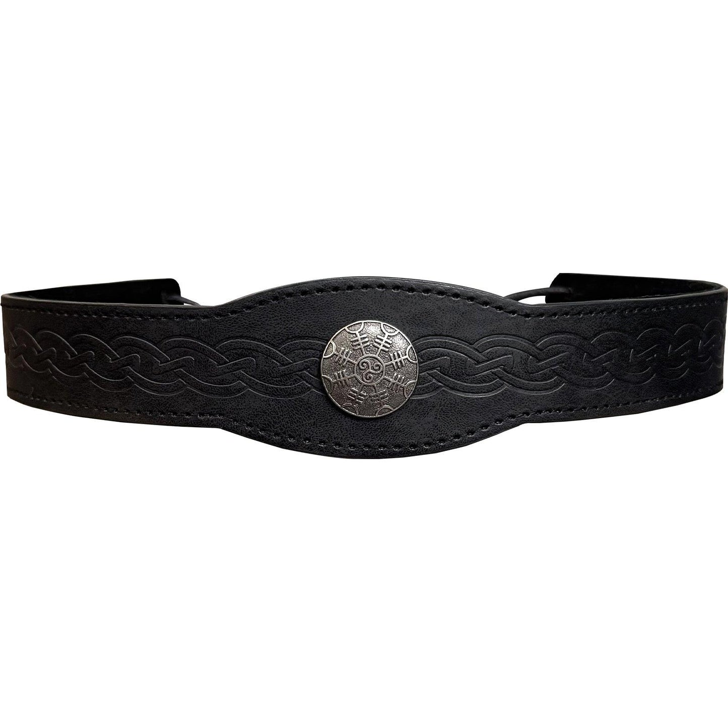 HiiFeuer Medieval Embossed Faux Leather Headpiece, Retro Renaissance Adjustable Headband, Cosplay Costume Accessories