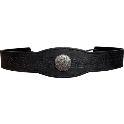 HiiFeuer Medieval Embossed Faux Leather Headpiece, Retro Renaissance Adjustable Headband, Cosplay Costume Accessories