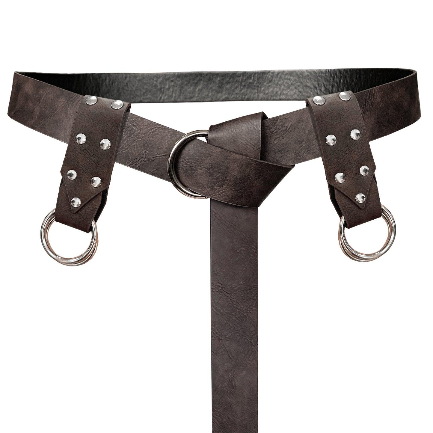 HiiFeuer 5 Pieces Medieval Belt Costume Accessories Renaissance Skirt Hike Viking Horn Belt Holster Dagger Holster Sword Frog