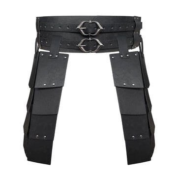 HiiFeuer Medieval Faux Leather Wide Belt Thigh Armor Cosplay  display picture 1