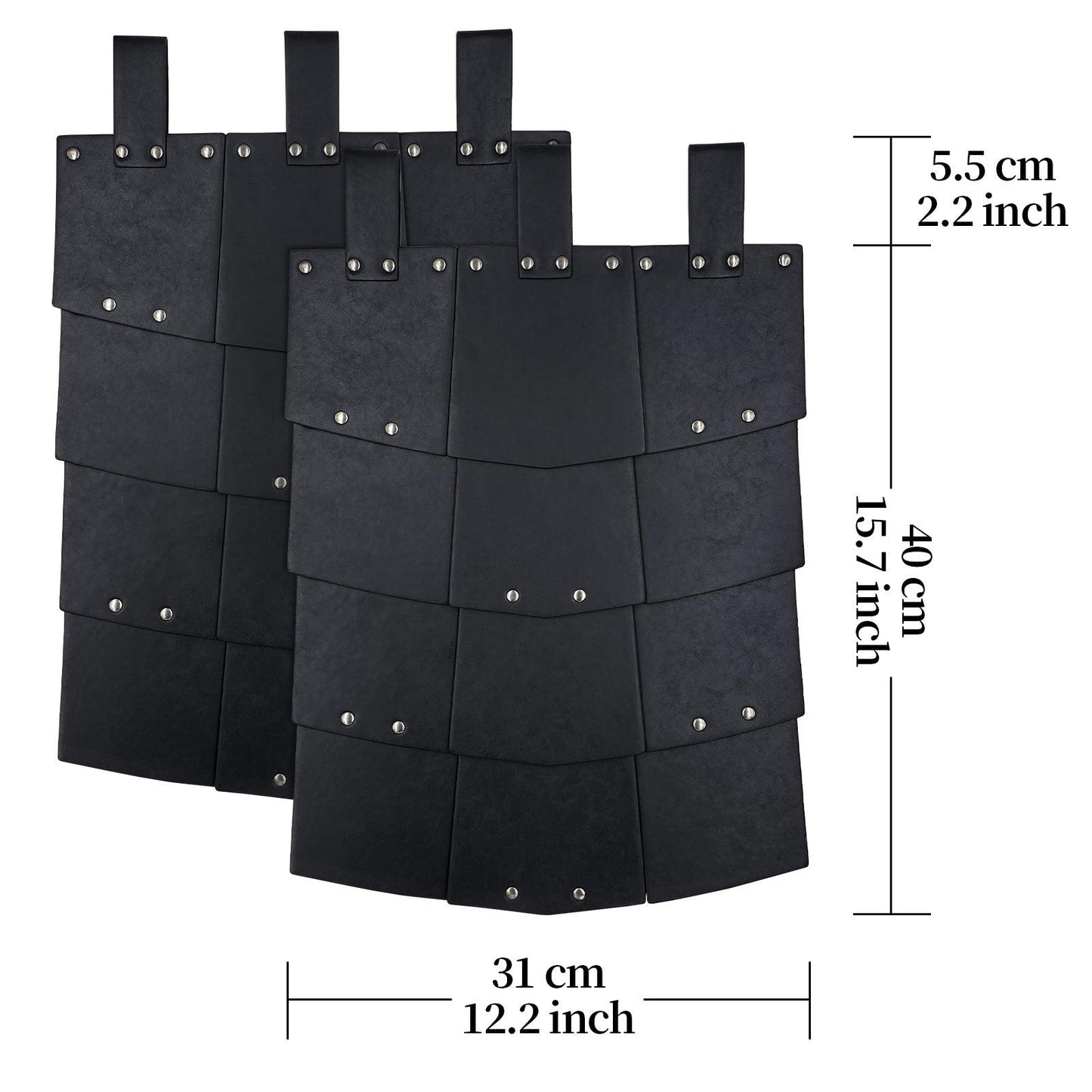 HiiFeuer Medieval Faux Leather Wide Belt Thigh Armor, Retro Double Sides Waist Armor, Mercenary&Knights Skirt Armor for LARP