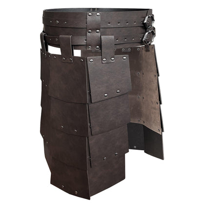 HiiFeuer Medieval Faux Leather Wide Belt Thigh Armor, Retro Double Sides Waist Armor, Mercenary&Knights Skirt Armor for LARP