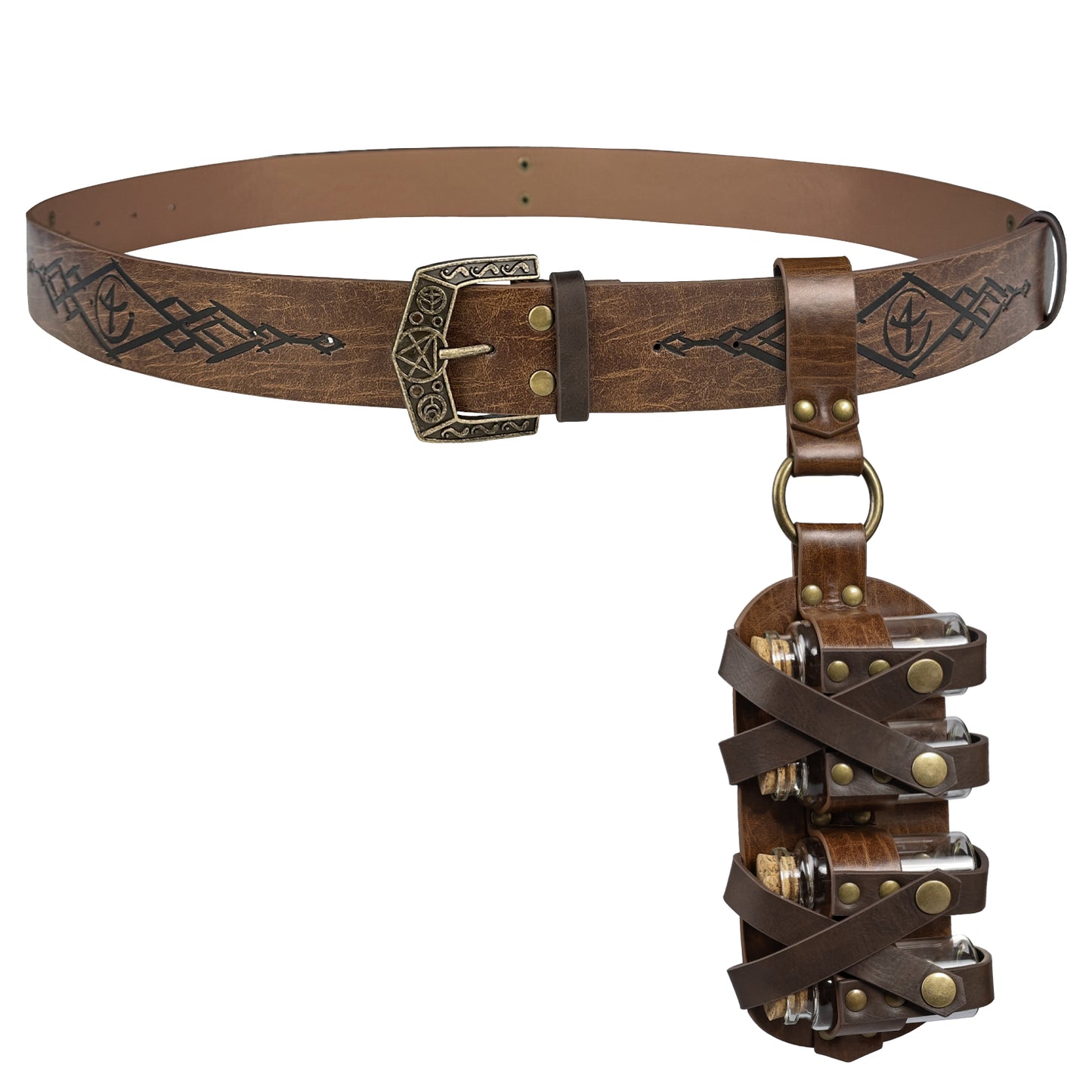 Fantasy Wizard Potion Bottles Belt