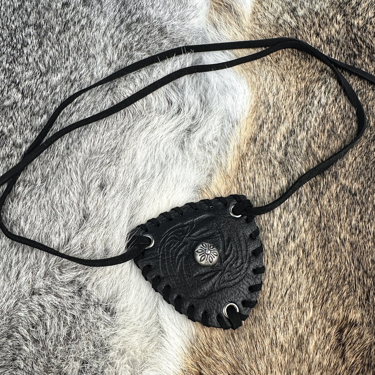 HiiFeuer Medieval Embossed Pirate Eye Patch, Vintage Faux Leather Eye Mask Viking Accessories, Renaissance Eye Cover Cosplay