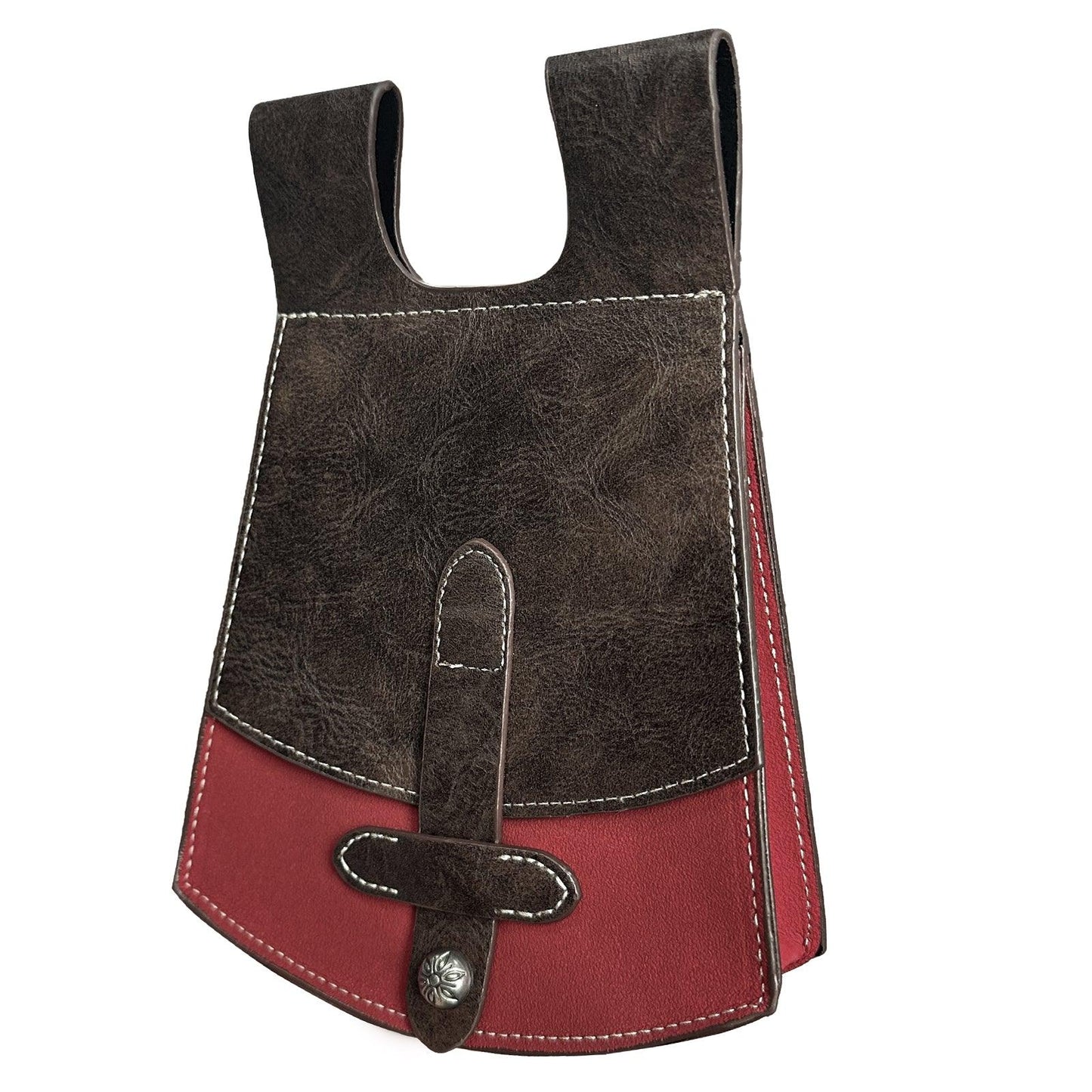 HiiFeuer 3PCs Medieval Faux Leather Belt with Vintage Handmade Belt Bag and Retro Knight Waist Bag, Renaissance Belt Pouch Set