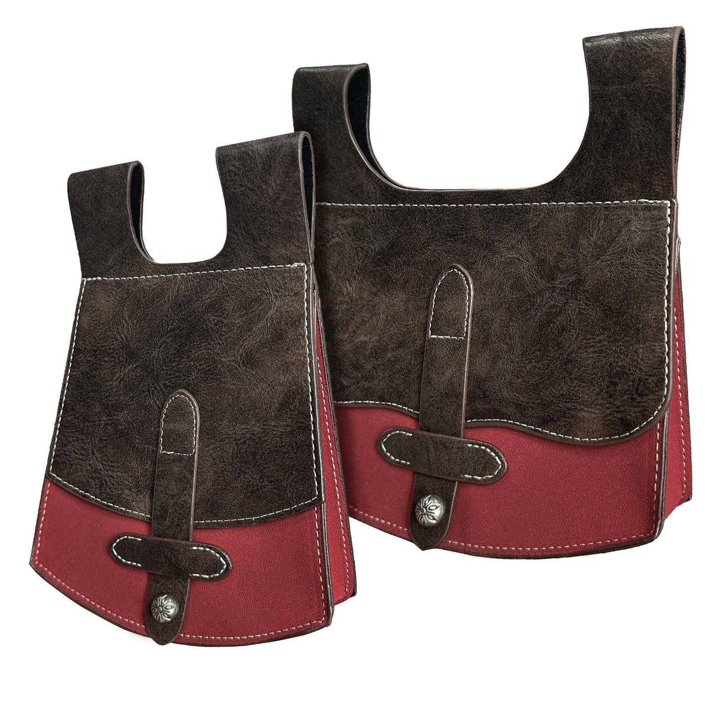 HiiFeuer 3PCs Medieval Faux Leather Belt with Vintage Handmade Belt Bag and Retro Knight Waist Bag, Renaissance Belt Pouch Set