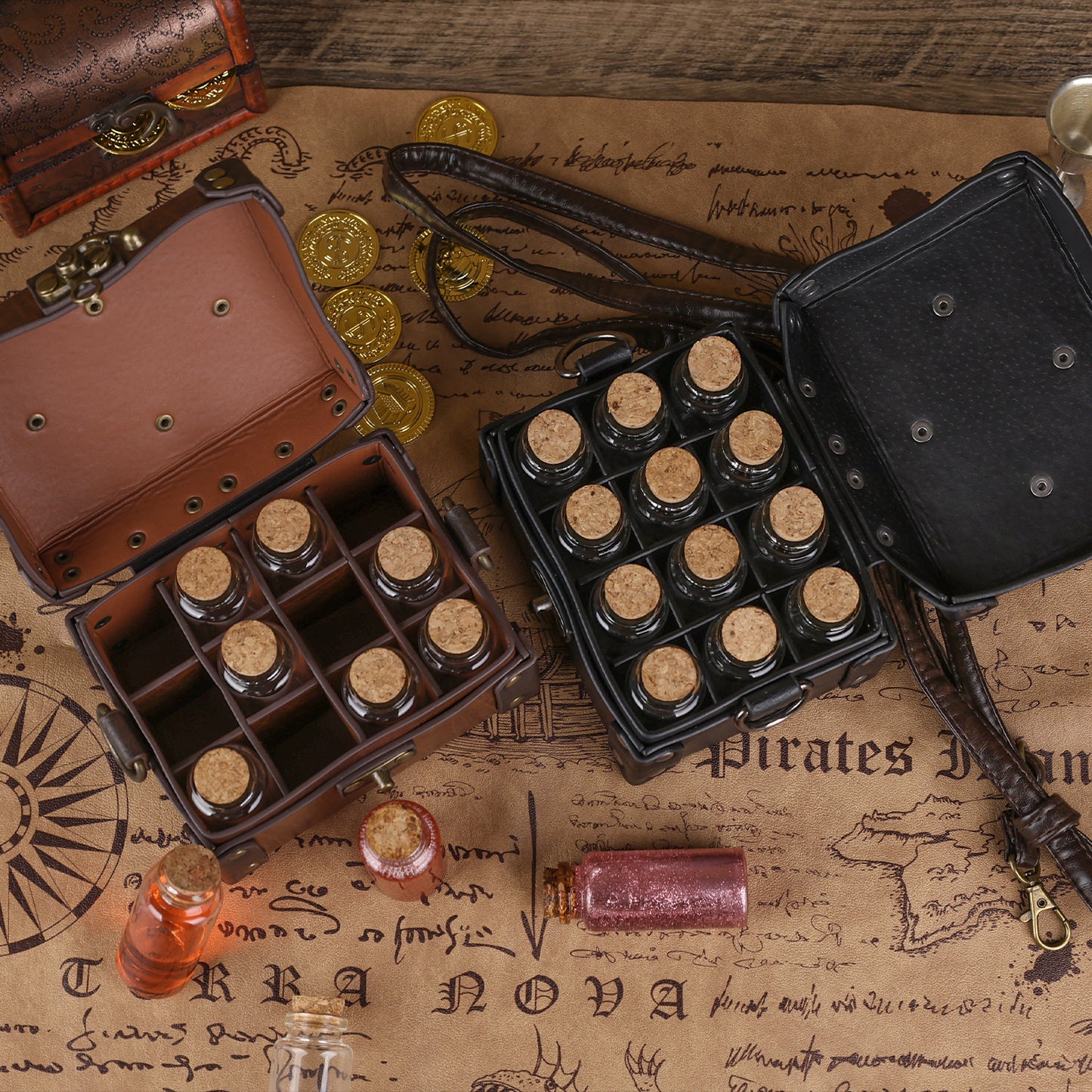 Medieval Faux Leather Alchemy Box