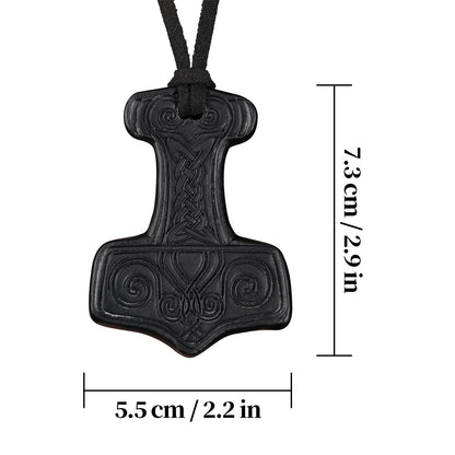 Embossed Thor's Hammer Necklace