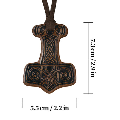 Embossed Thor's Hammer Necklace