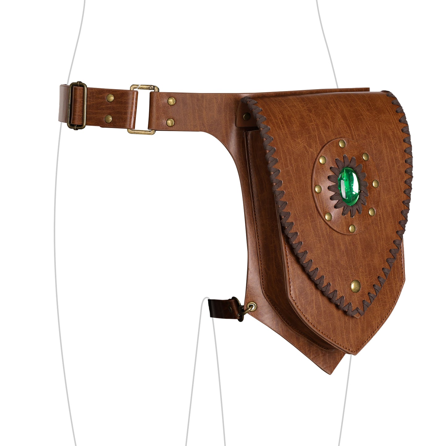 Medieval Faux Leather Thigh Bag