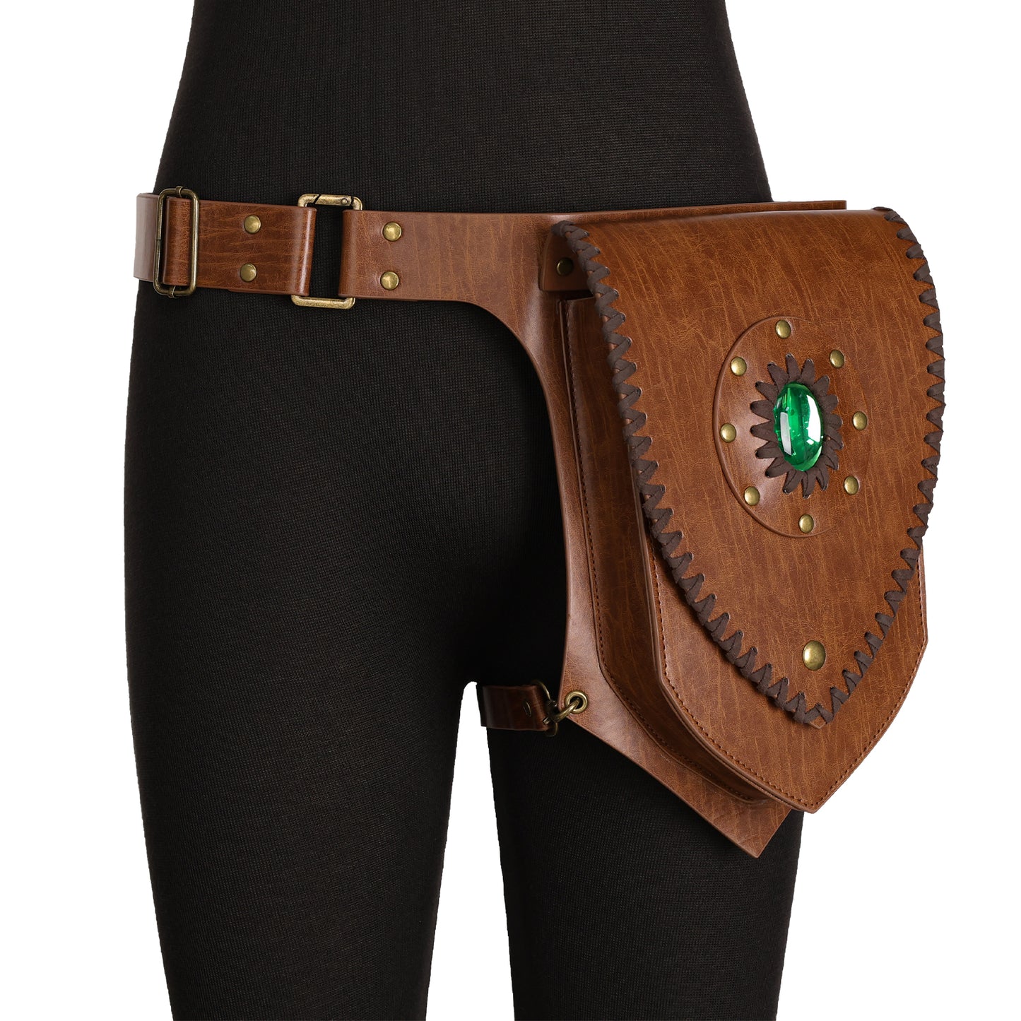 Medieval Faux Leather Thigh Bag