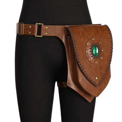 Medieval Faux Leather Thigh Bag