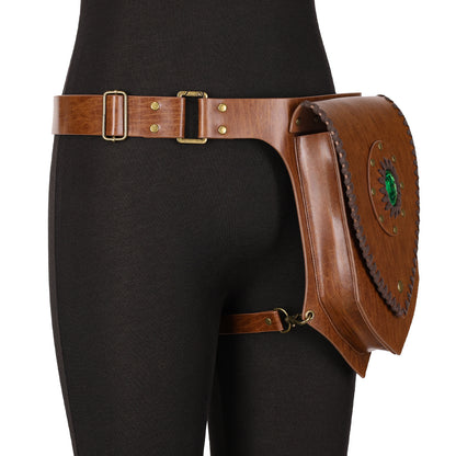 Medieval Faux Leather Thigh Bag