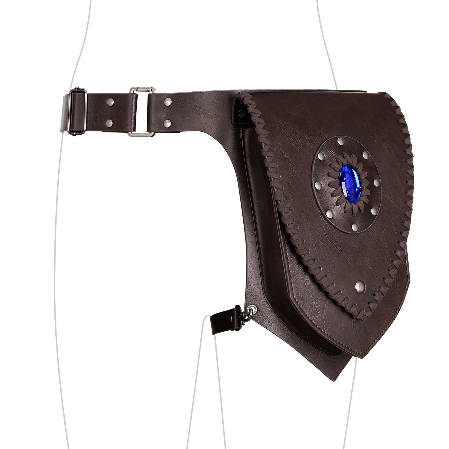 Medieval Faux Leather Thigh Bag