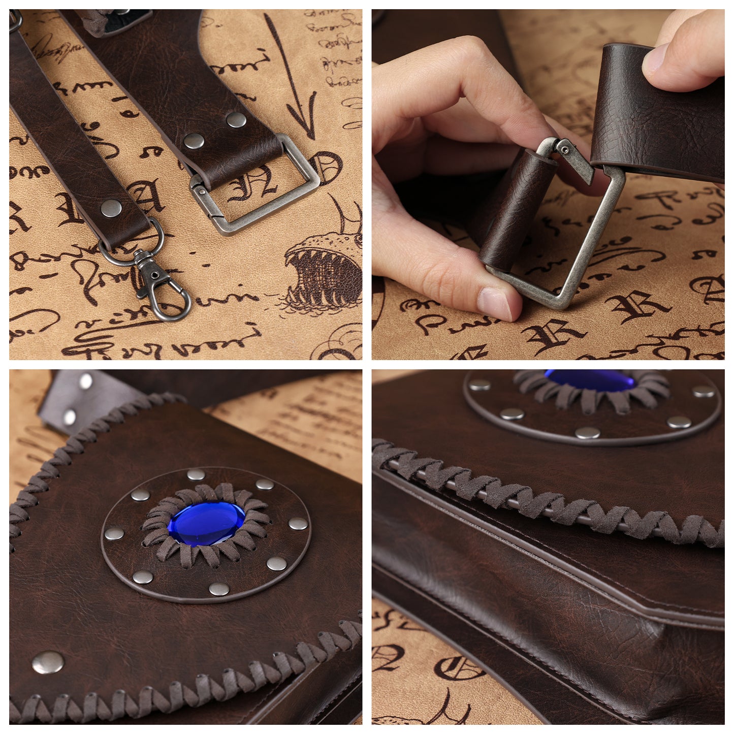 Medieval Faux Leather Thigh Bag