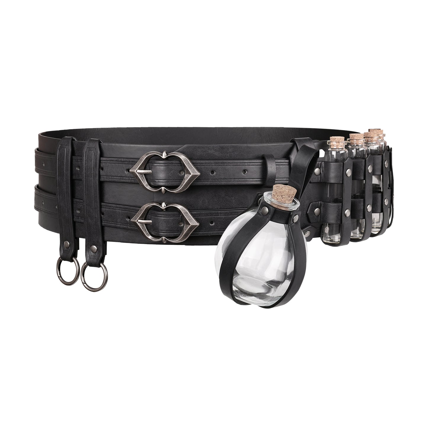 Medieval Alchemy Wide Belt with Bottle