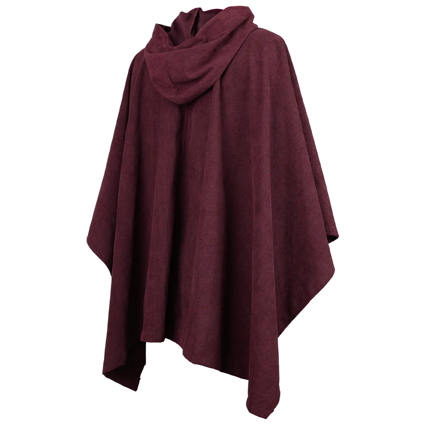 Kids Medieval Hooded Cloak with Adjustable Brooch - Corduroy Cape