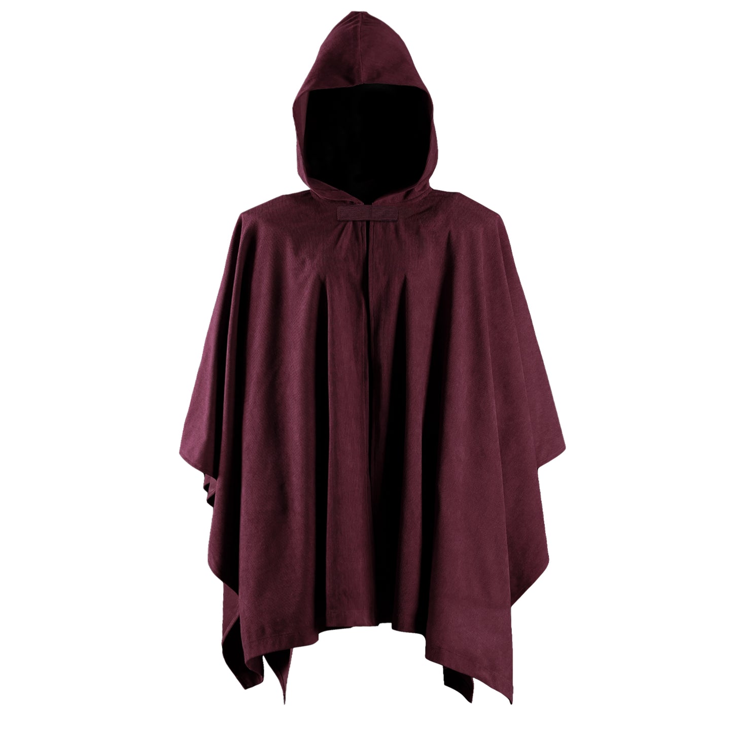 Kids Medieval Hooded Cloak with Adjustable Brooch - Corduroy Cape