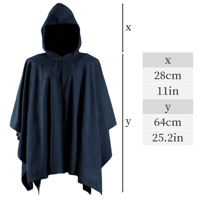 Kids Medieval Hooded Cloak with Adjustable Brooch - Corduroy Cape