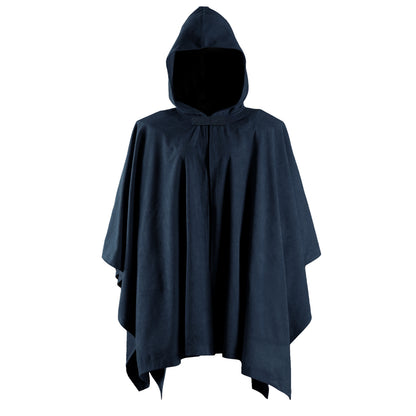 Kids Medieval Hooded Cloak with Adjustable Brooch - Corduroy Cape