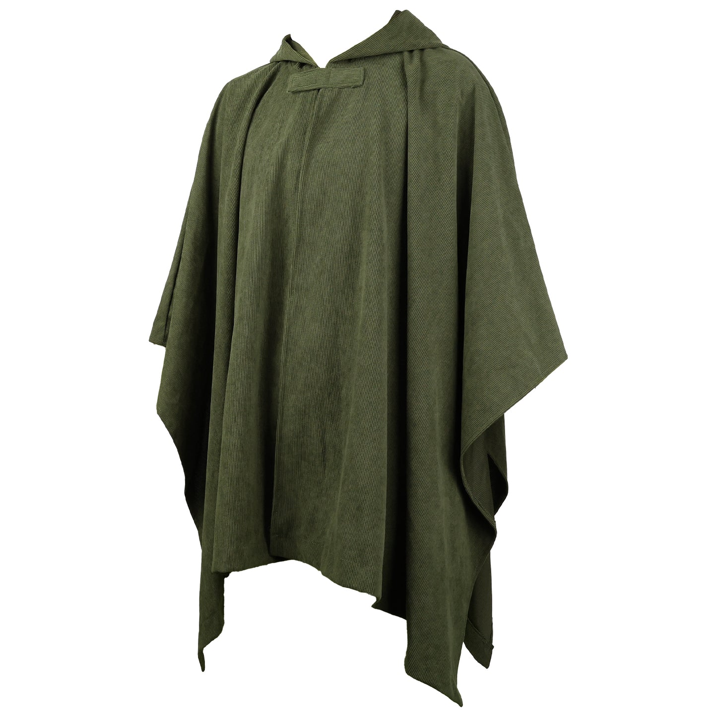 Kids Medieval Hooded Cloak with Adjustable Brooch - Corduroy Cape