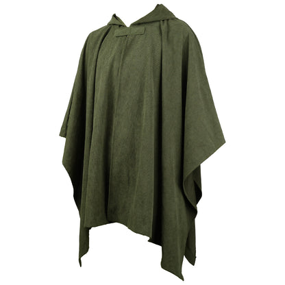 Kids Medieval Hooded Cloak with Adjustable Brooch - Corduroy Cape