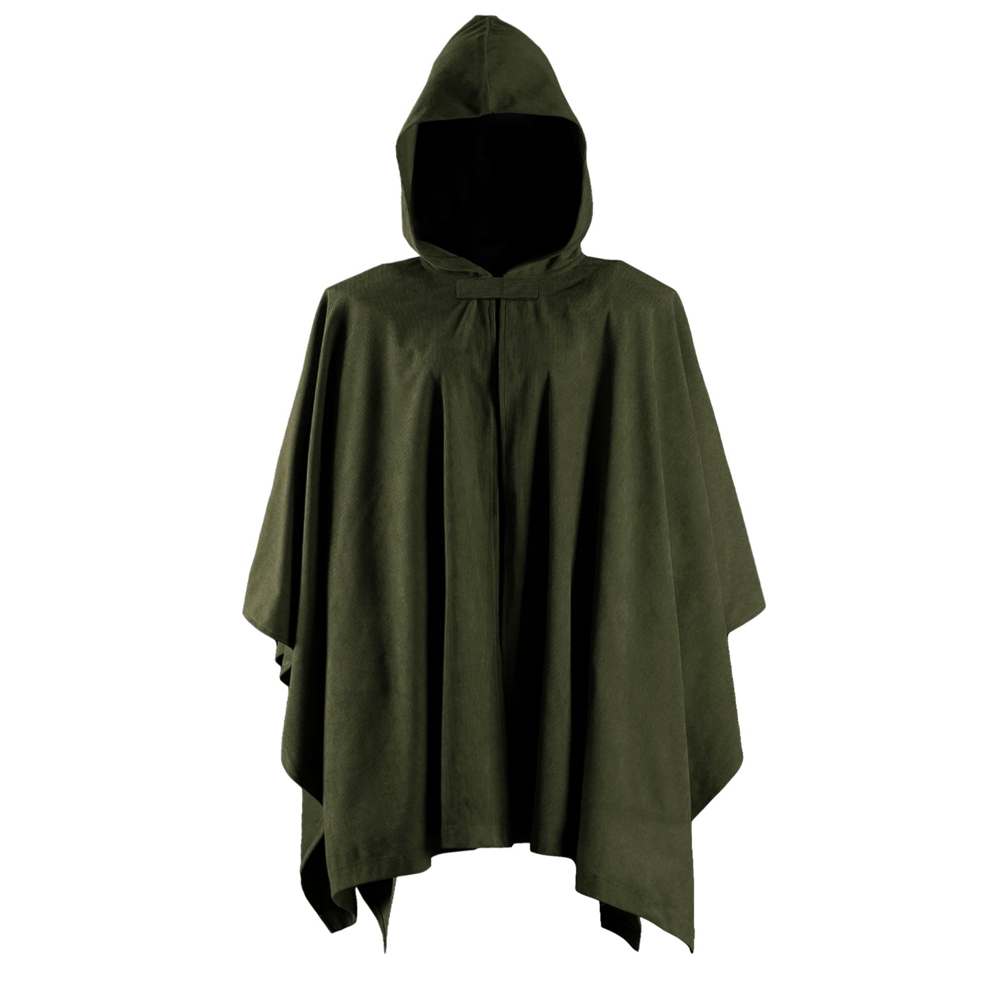 Kids Medieval Hooded Cloak with Adjustable Brooch - Corduroy Cape