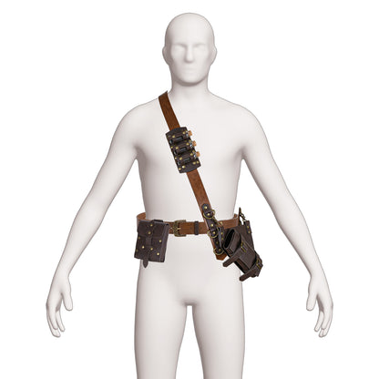 HiiFeuer 7 PCs Medieval Baldric Tactical Belt