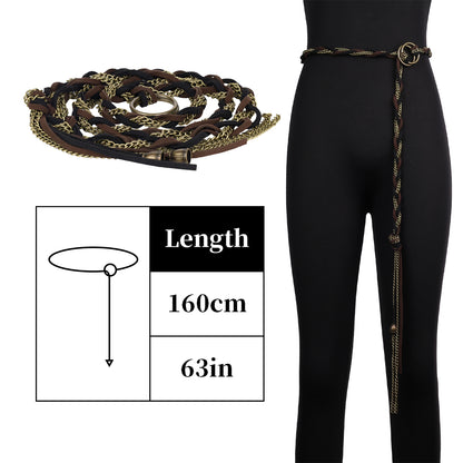 HiiFeuer Medieval Braided Chain Belt