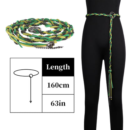 HiiFeuer Medieval Braided Chain Belt