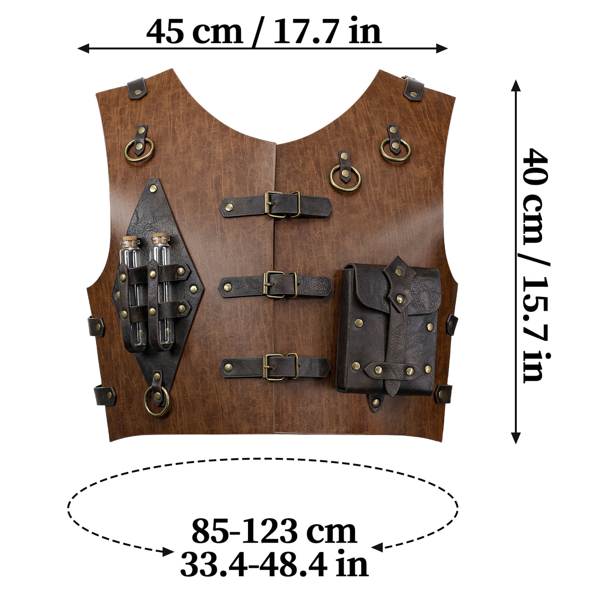 HiiFeuer Medieval Faux Leather Chest Armor
