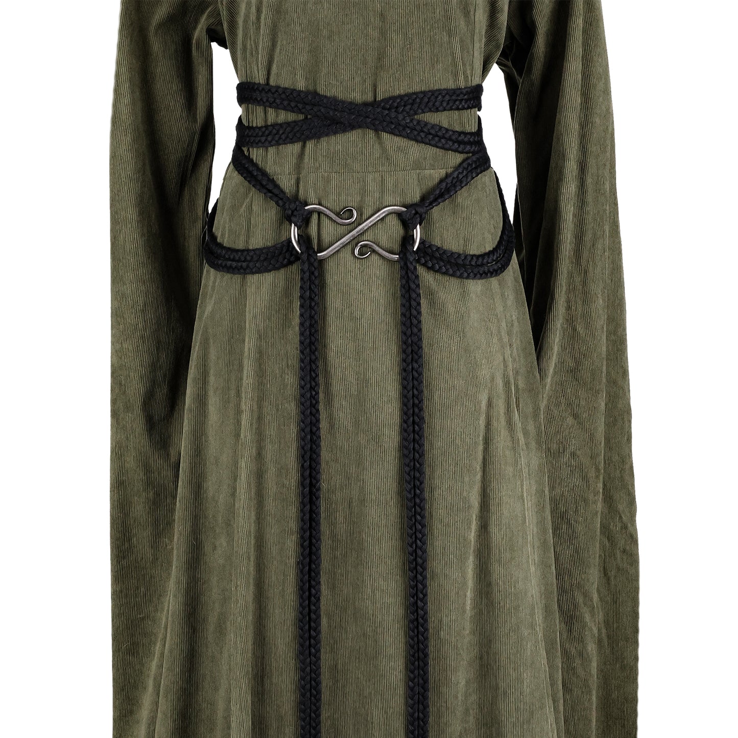 HiiFeuer Medieval Rope Belt with Metal Buckle
