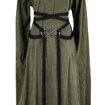HiiFeuer Medieval Rope Belt with Metal Buckle