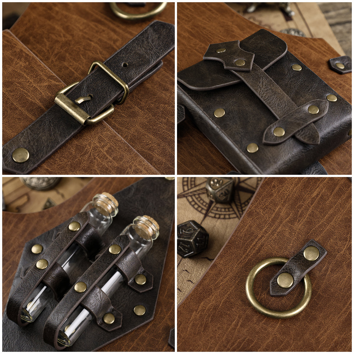 HiiFeuer Medieval Faux Leather Chest Armor