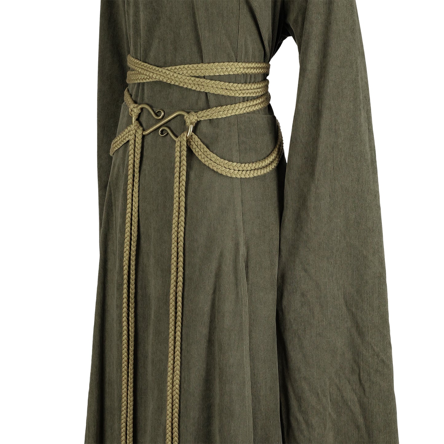 HiiFeuer Medieval Rope Belt with Metal Buckle