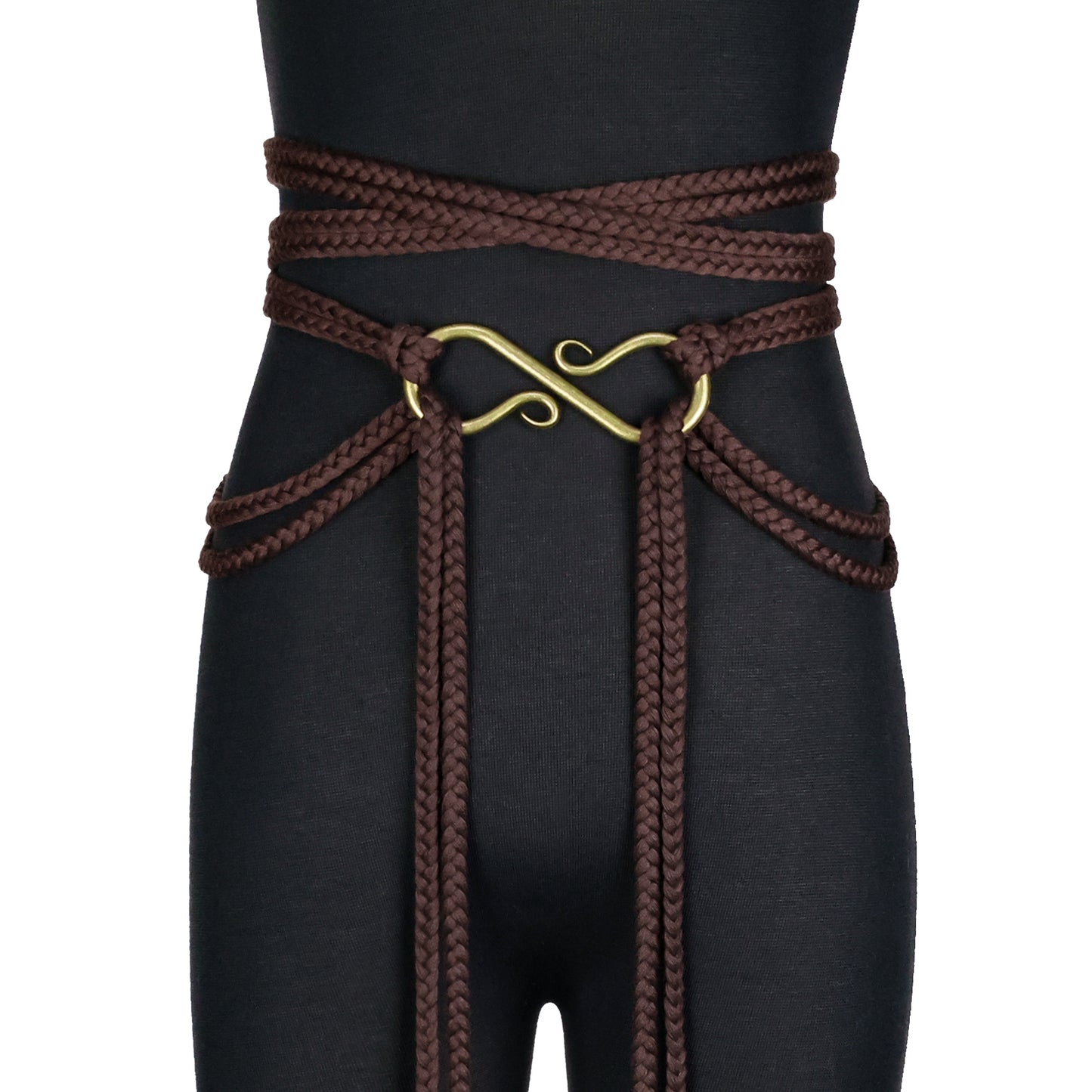 HiiFeuer Medieval Rope Belt with Metal Buckle