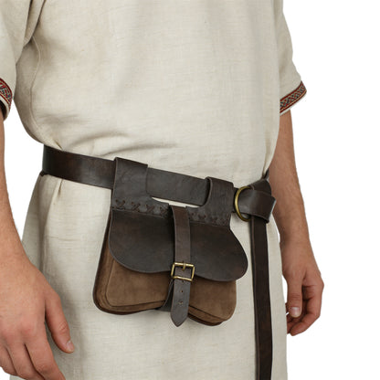HiiFeuer 2PCs Medieval Belt Bag Set